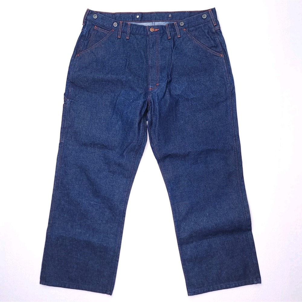 Vintage Big Mac Jeans Mens 40x30 Indigo Denim Carpenter Pants Wide Leg Deadstock